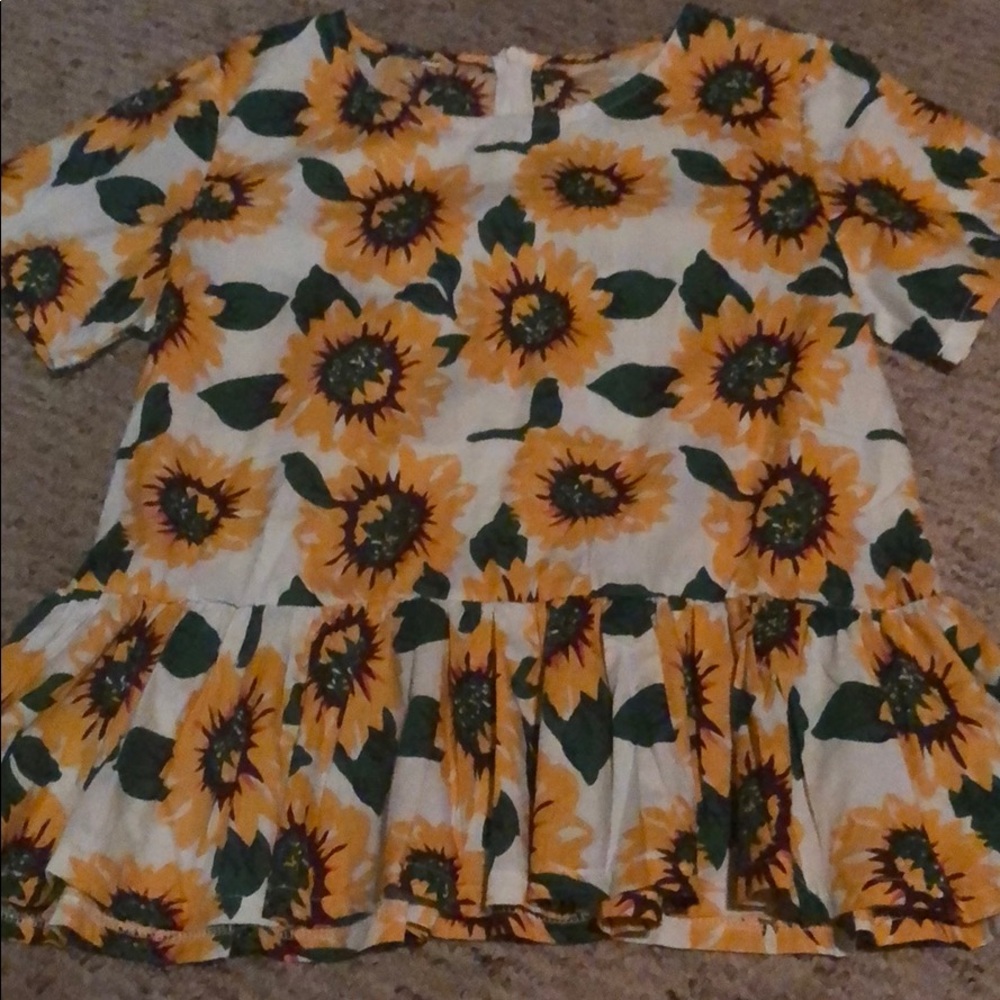 Sunflower flare shirt